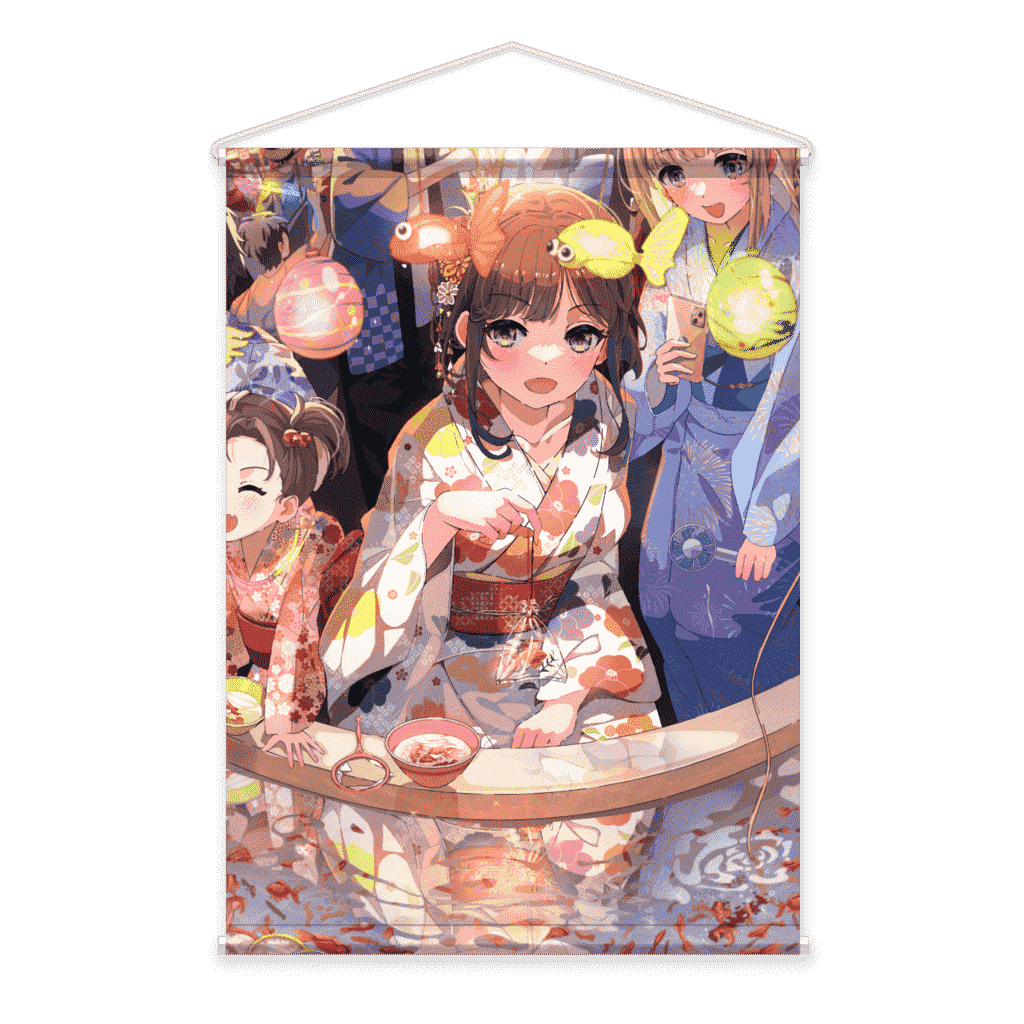 タペストリー『金魚すくい』の写真